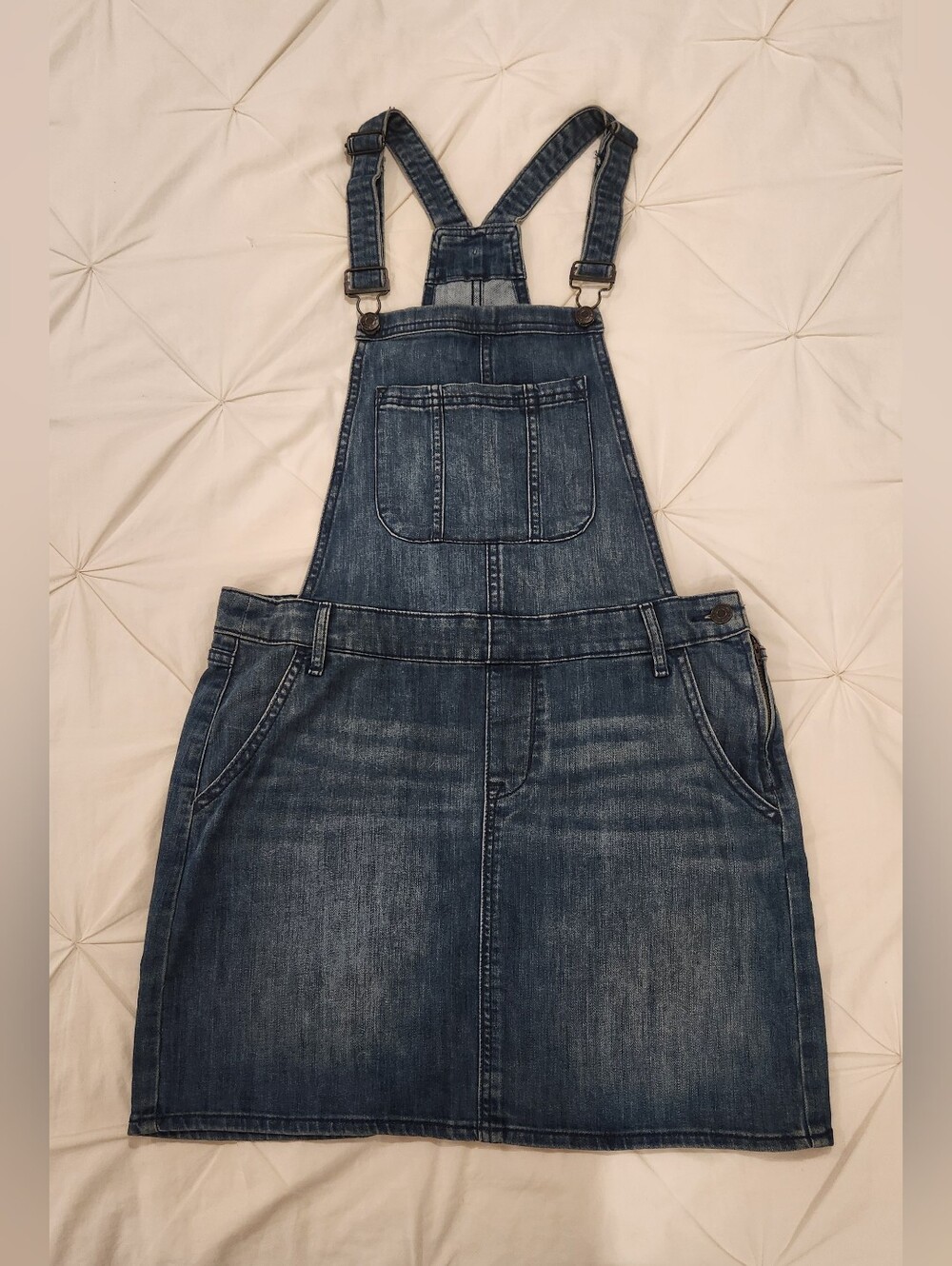 Gap Blue Denim Overall Skirt
